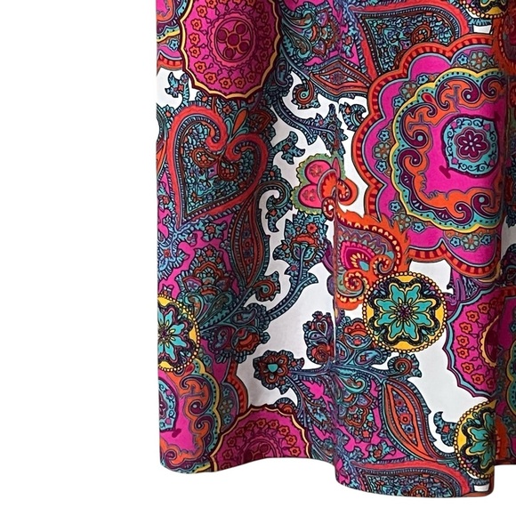 Jude Connally Ella multicolor paisley short sleeve shift dress Made in the USA - Picture 6 of 10